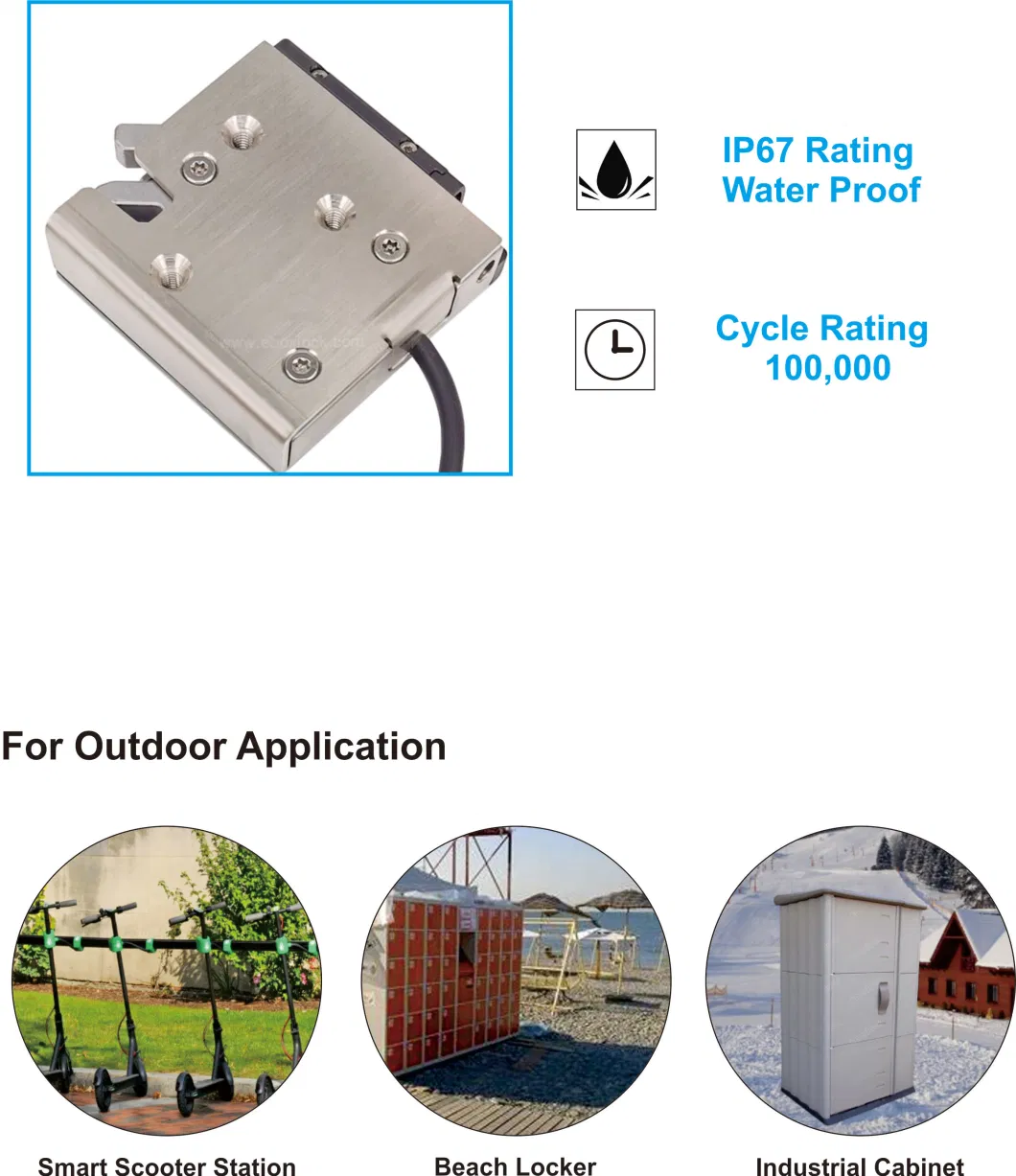 Weatherproof IP67 Electronic Rotary Latch Lock for Outdoor Cabinets and Medical Refrigerator