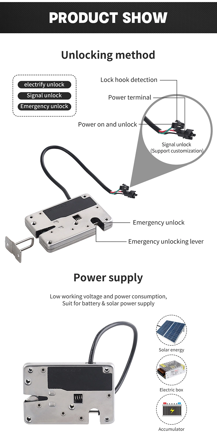 KERONG Electronic Cabinet Lock Stainless Steel Electric Waterproof Cabinet Door Latch Lock 12V