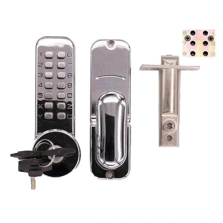 Shiny Waterproof-Fireproof Mechanical Key and Code Door Lock